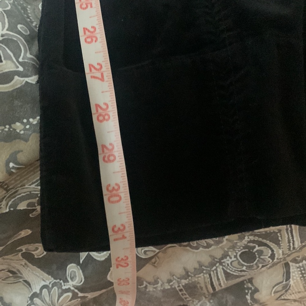 Anthropologie Pilcro and the Letterpress black velvet overalls SZ 29 - Picture 7 of 9